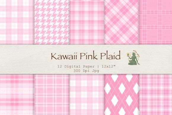Download Kawaii Pink Plaid Pattern Digital Paper - Pattern Collection