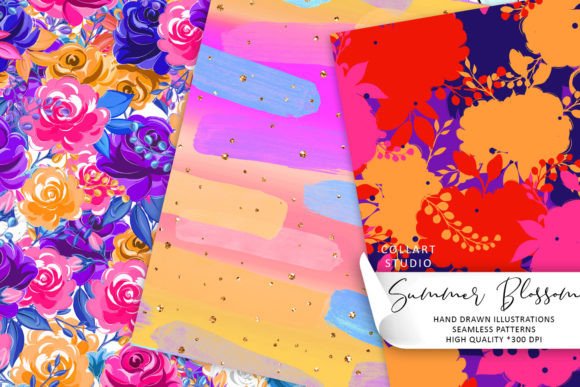 Download Floral Patterns, Seamless Papers, Roses - Pattern Collection