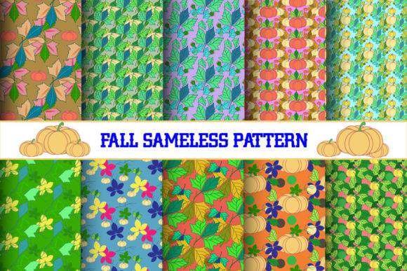Download Fall Seamless Patterns &amp; Digital Papers - Pattern Collection