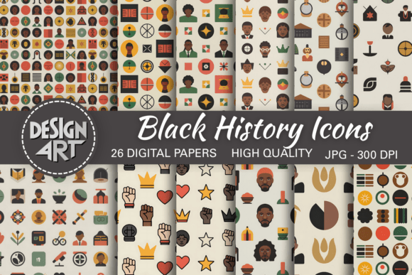 Download Black History Icons Pattern - Pattern Collection
