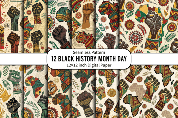 Download Black History Month Seamless Patterns - Pattern Collection