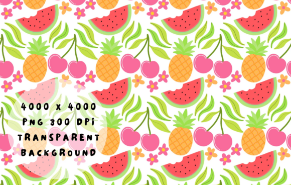 Download Aesthetic Tropical Summer Fruit Pattern - Pattern Collection
