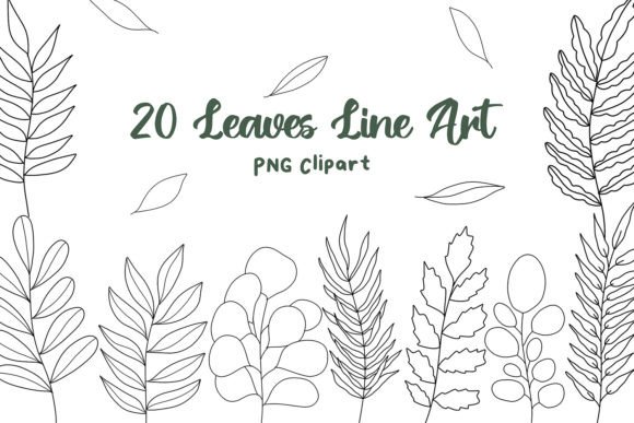Download Leaves Line Art Black and White Clipart - Black and white clipart Collection