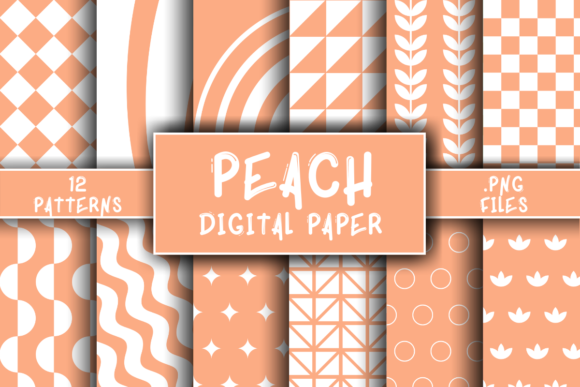 Download Peach Pattern Digital Paper - Pattern Collection
