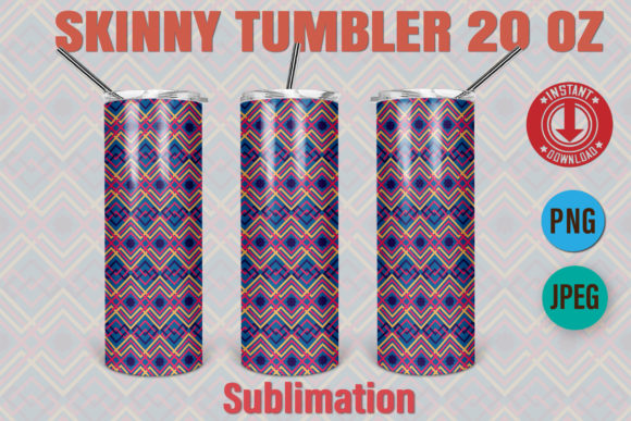 Download 20oz Skinny Tumbler Pattern Ethnic 226 - Pattern Collection