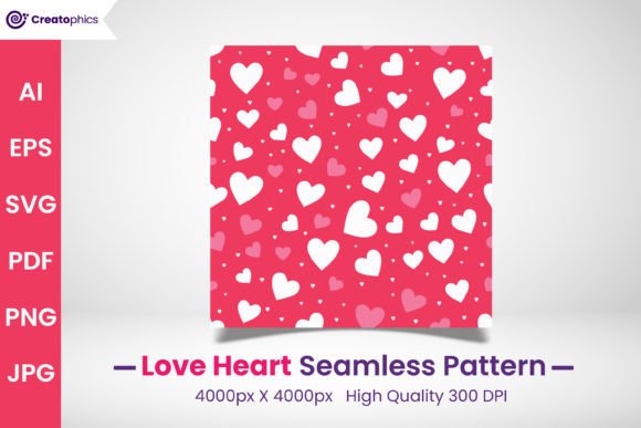 Download Seamless Love Heart Pattern and Paper - Pattern Collection
